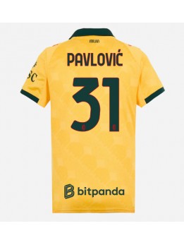 Billige AC Milan Strahinja Pavlovic #31 Tredjedrakt Dame 2025-26 Kortermet